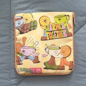 Uniqlo Warm Together Cartoon Pouch - Yellow and Orange